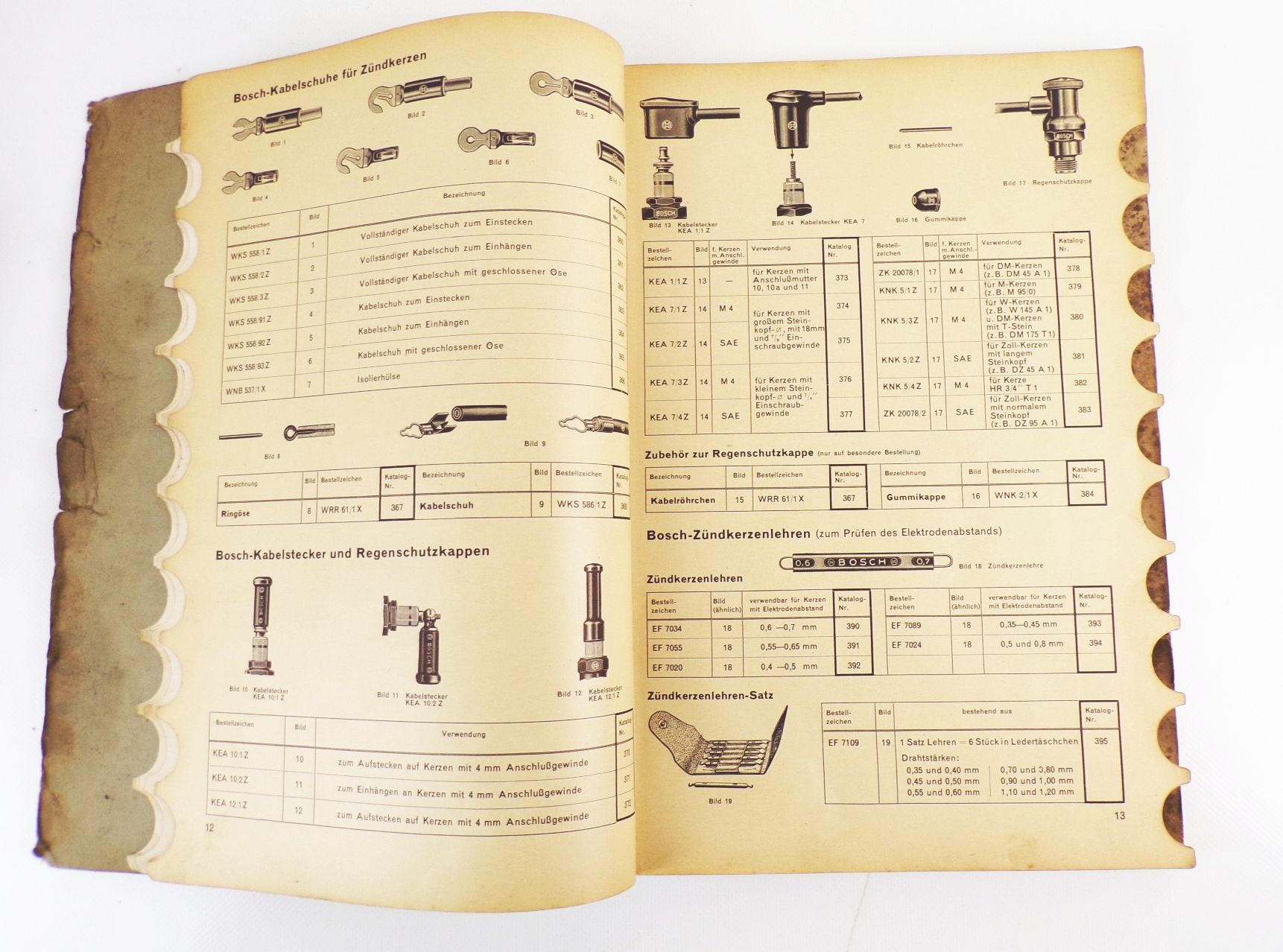 Alter Bosch Katalog Erzeugnisse für Kraftfahrzeuge 1939 Oldtimer Auto Zubehör