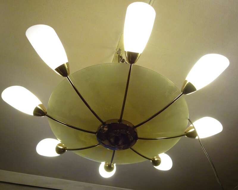 Vintage XXL Deckenlampe Mid Century  Ø 114 cm Lampe 1950er 1960er 