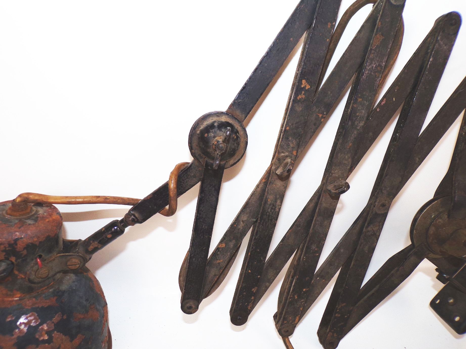 Alte Scherenlampe Werkstattlampe Fabriklampe E27 Vintage Leuchte Alte Scherenlampe Werkstattlampe Fabriklampe E27 Vintage Leuchte