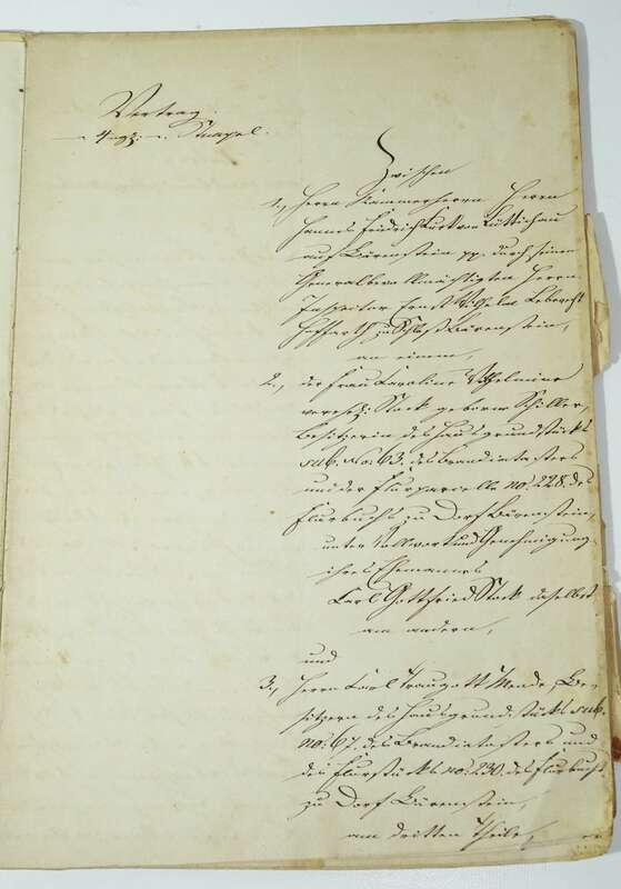 Akte Major Hannibal von Lüttichau Schloss Bärenstein Kaufvertrag 1879