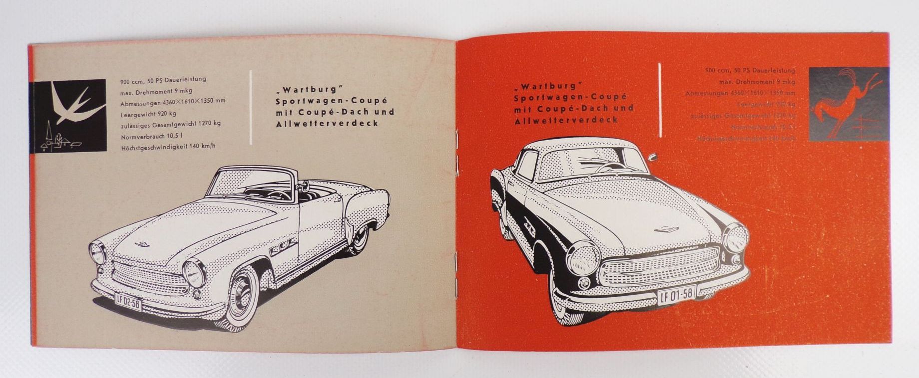 Wartburg Automobile Prospekt 1959 Original 