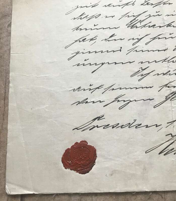 Alter Brief Oktober 1896 Dresden