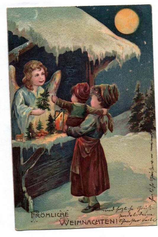 Ak Engel Verkaufsstand Kinder Weihnachten geprägt 1906