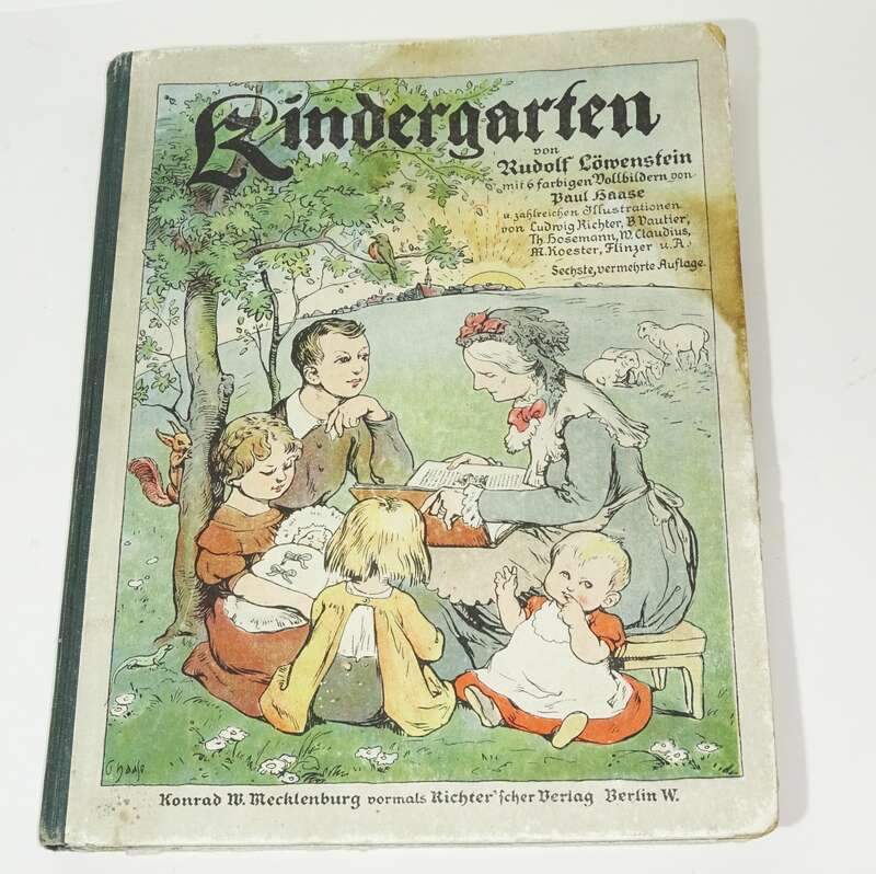 Kindergarten von Rudolf Löwenstein Paul Haase 1907 Kinderbuch 