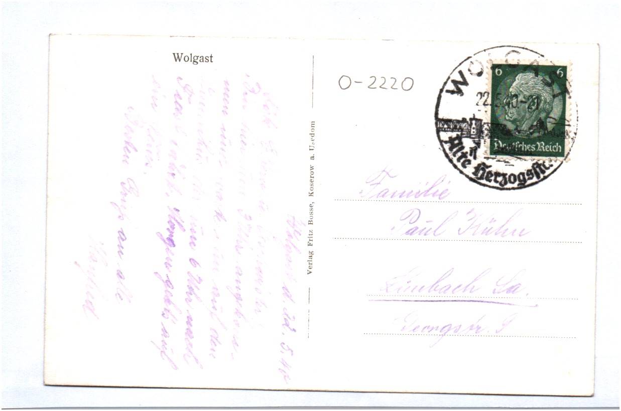 Foto Ak Wolgast 1940 Foto Ak Wolgast 1940