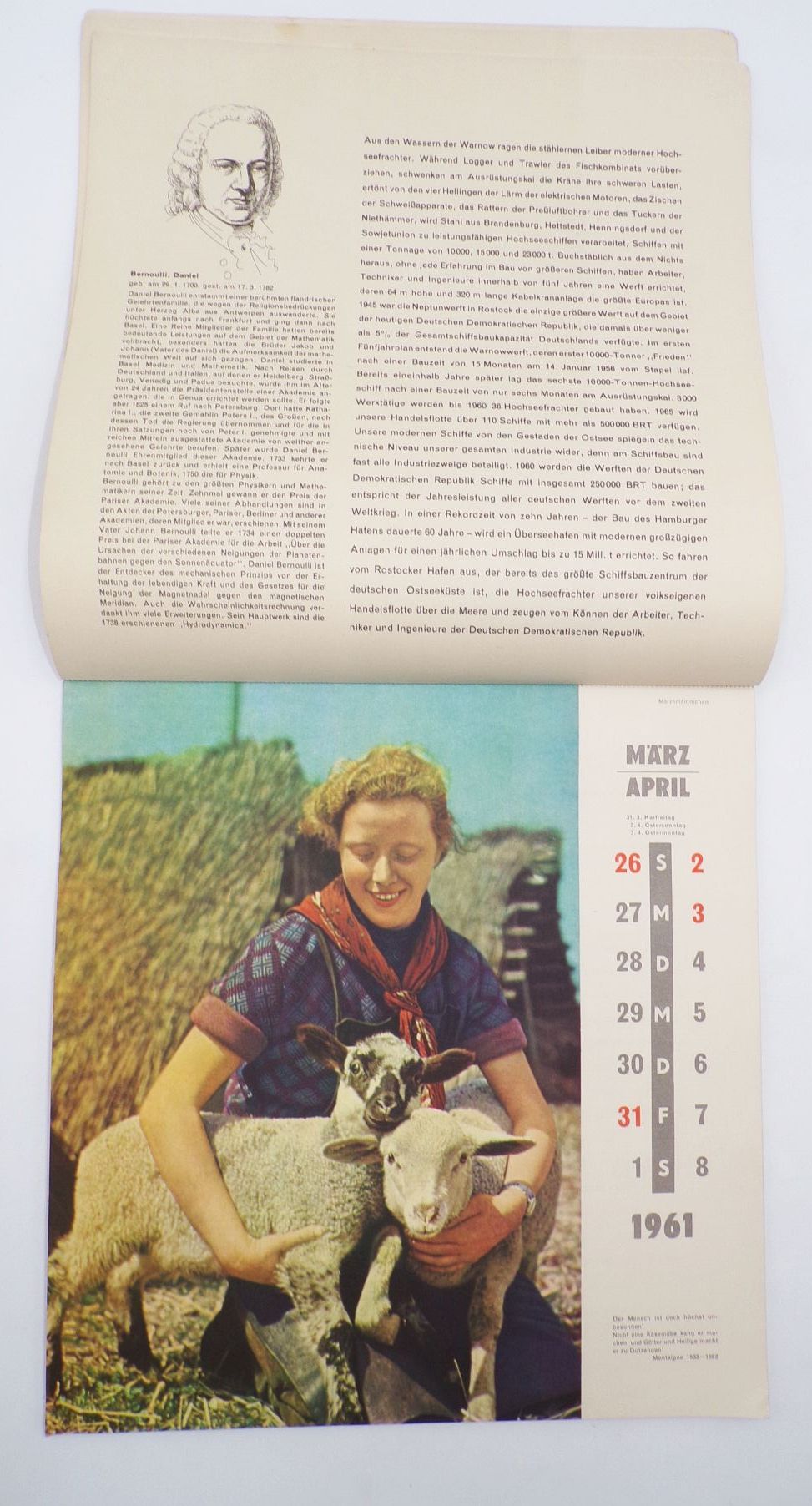 Urania Kalender 1961 DDR Geburtstagsgeschenk Urania Kalender 1961 DDR Geburtstagsgeschenk