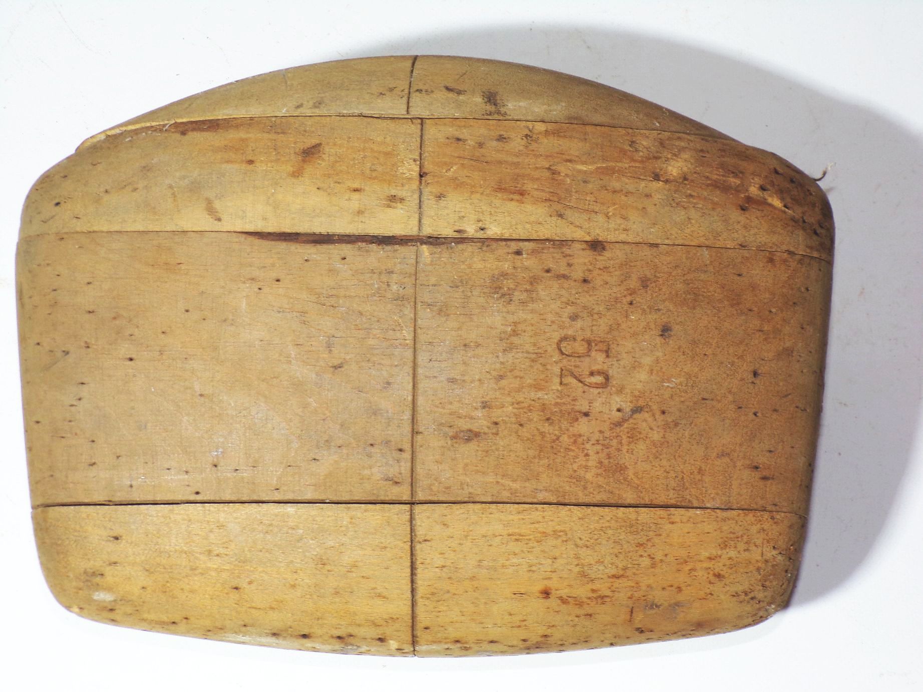 Alte Kürschner Form Holz Muff Handwärmer 