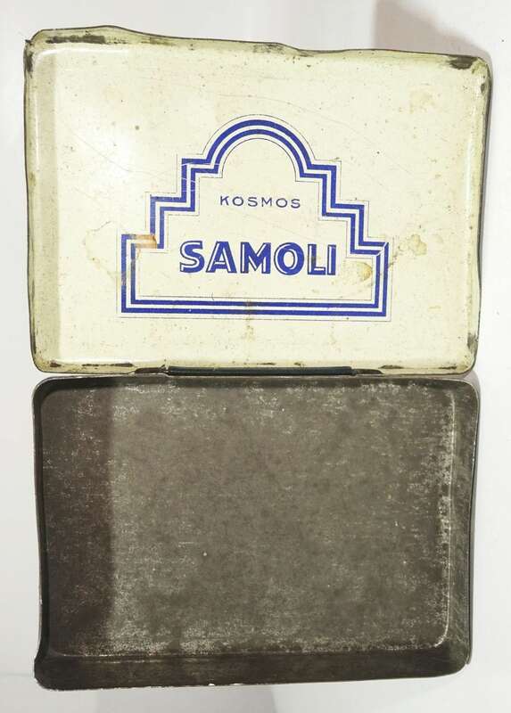 Alte Zigarettendose Kosmos Samoli Metalldose Blechdose 1920er 1930er 