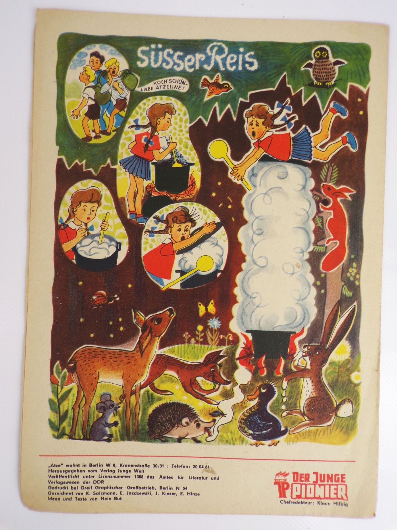 Atze Zeitschrift 10 von 1956 Orchideenjagd am Amazonas Der junge Pionier 