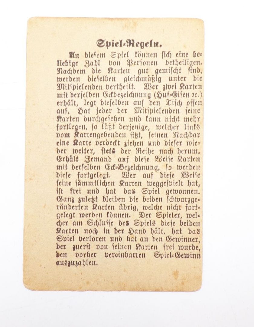 Wettrennspiel um 1880 Kartenspiel 