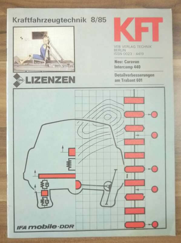 KFT IFA Lizenzen August 1985 Heft DDR Zeitschrift Caravan Intercamp 440