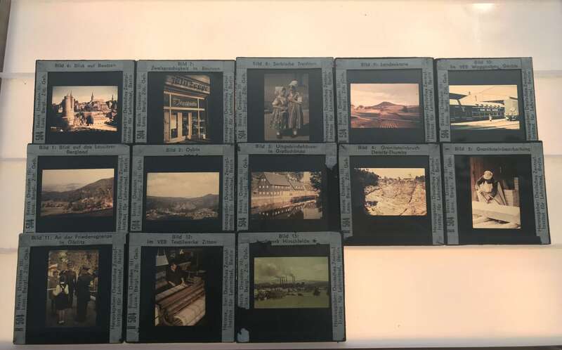 Dias alte Lehrmittel Sowjetunion Deutschland Glasdias