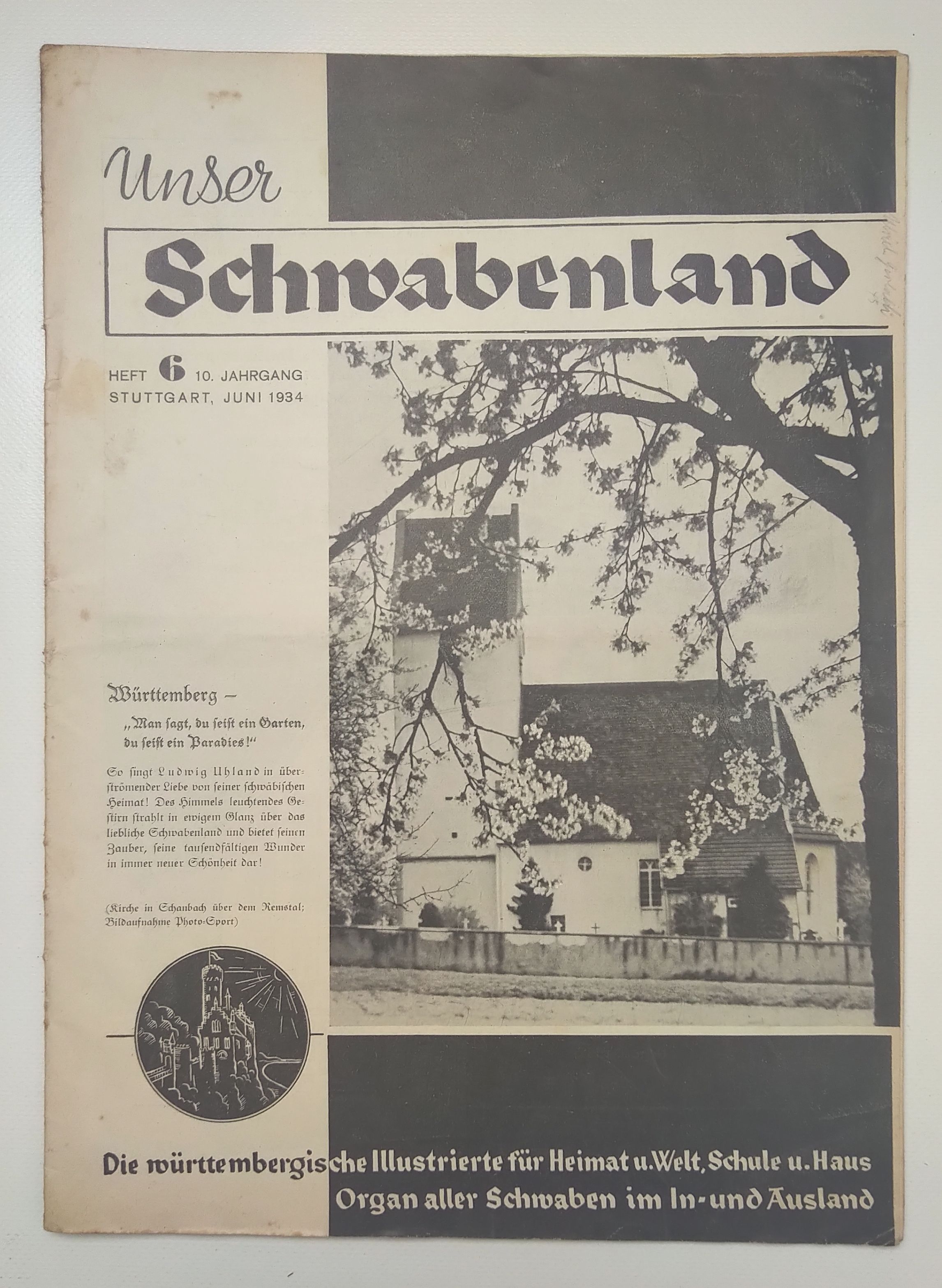 Unser Schwabenland Zeitung 1934 Nr 6 Mädchen vom Marienhof Unser Schwabenland Zeitung 1934 Nr 6 Mädchen vom Marienhof