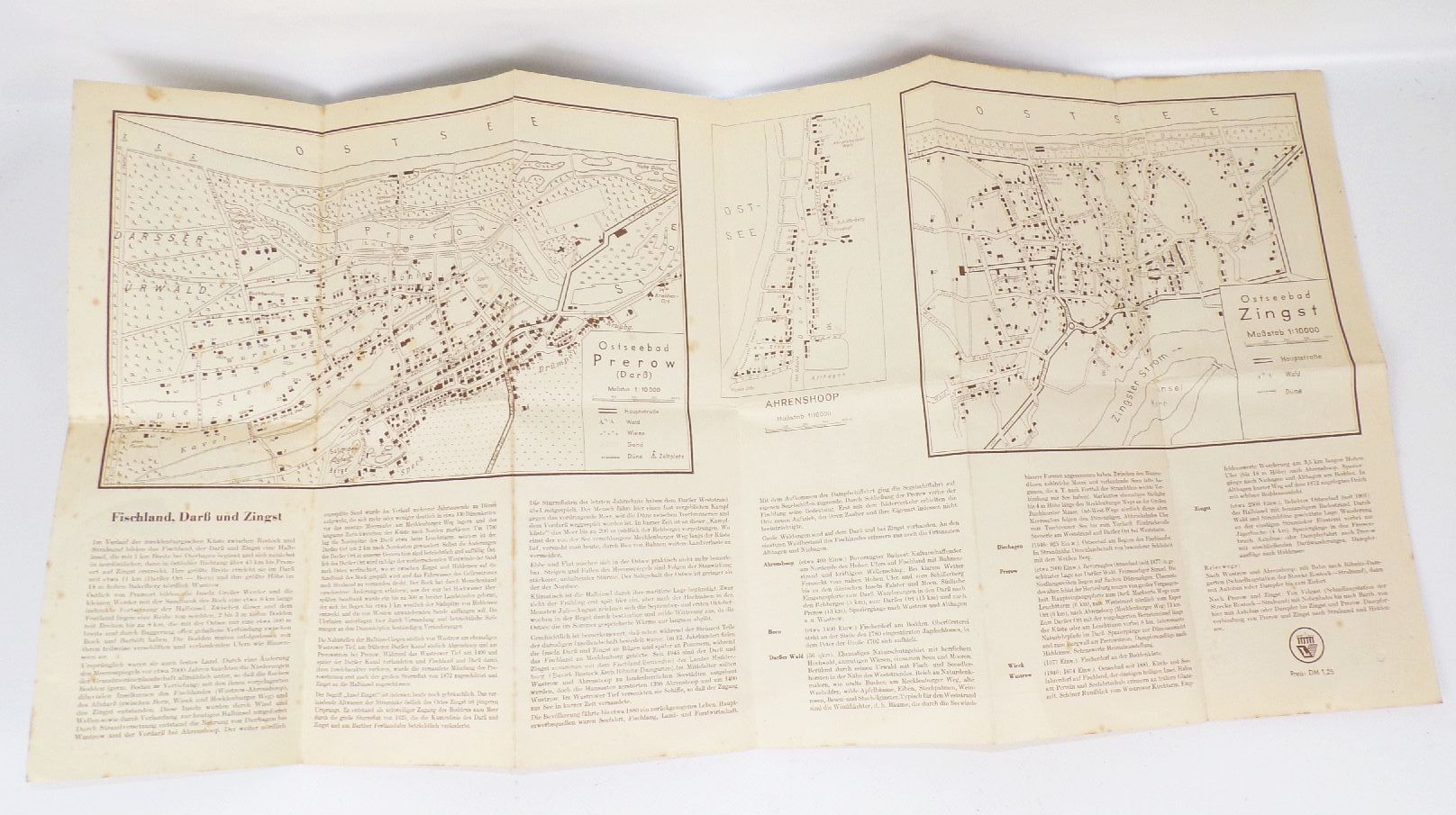 Bäderkarte Darß Zingst Fischland Prerow Zingst Ahrenshoop Wustrow Landkarte