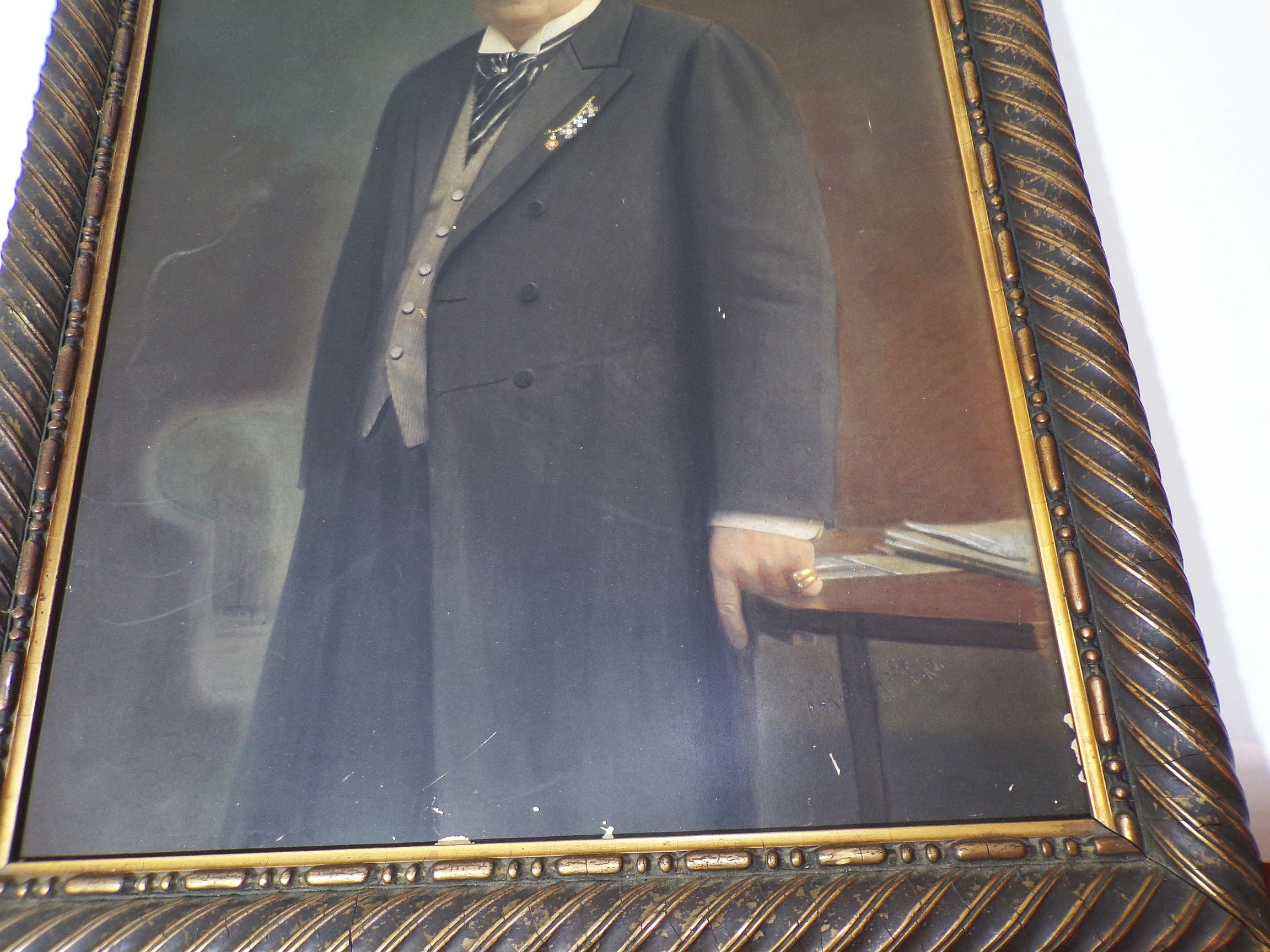 Alte Fotografien Persönlichkeiten Adel 1910 Bilderrahmen Ordensspange Foto Müller Breslau