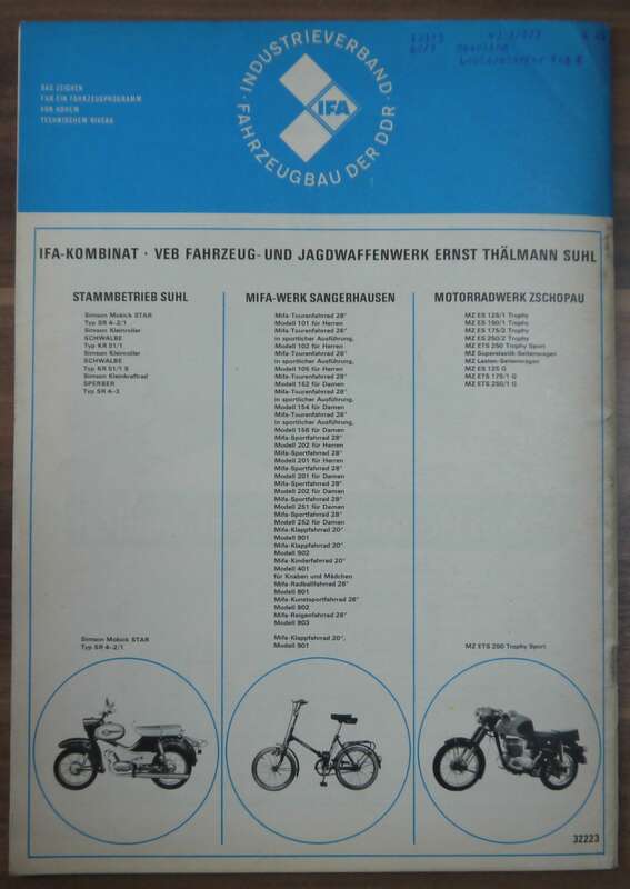 KFT Zeitschrift VEB Berlin Skoda 110 R Coupe September 1970 Sechs Trophy Siege MZ