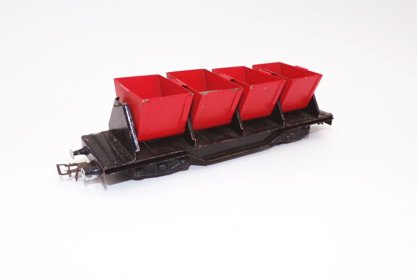 Alter Blech Kipplorenwagen 4achser Kippwagen H0 wohl Dahmer Elcke 