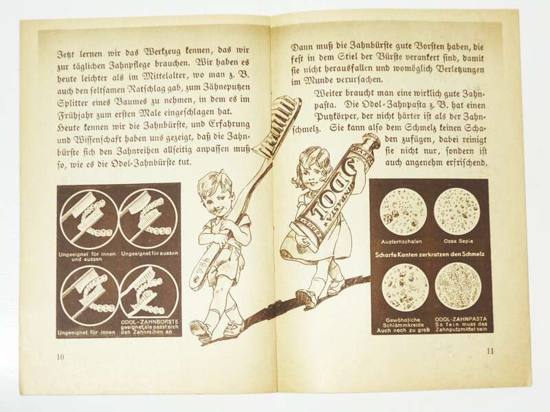Odol Werbe Heft Eine lehrreiche Reise in das Reich der Zähne 1930er 