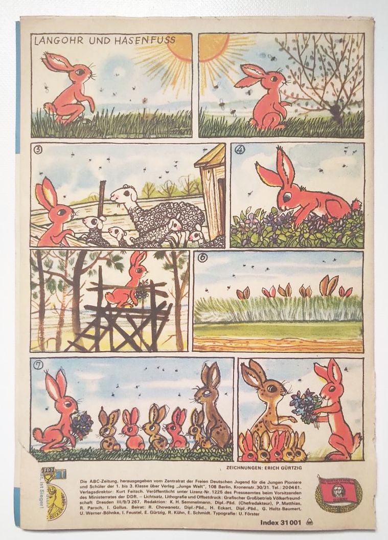Kinder Zeitschrift mit Beilage 1966 Nr 67 Die ABC Zeitung Märzheft