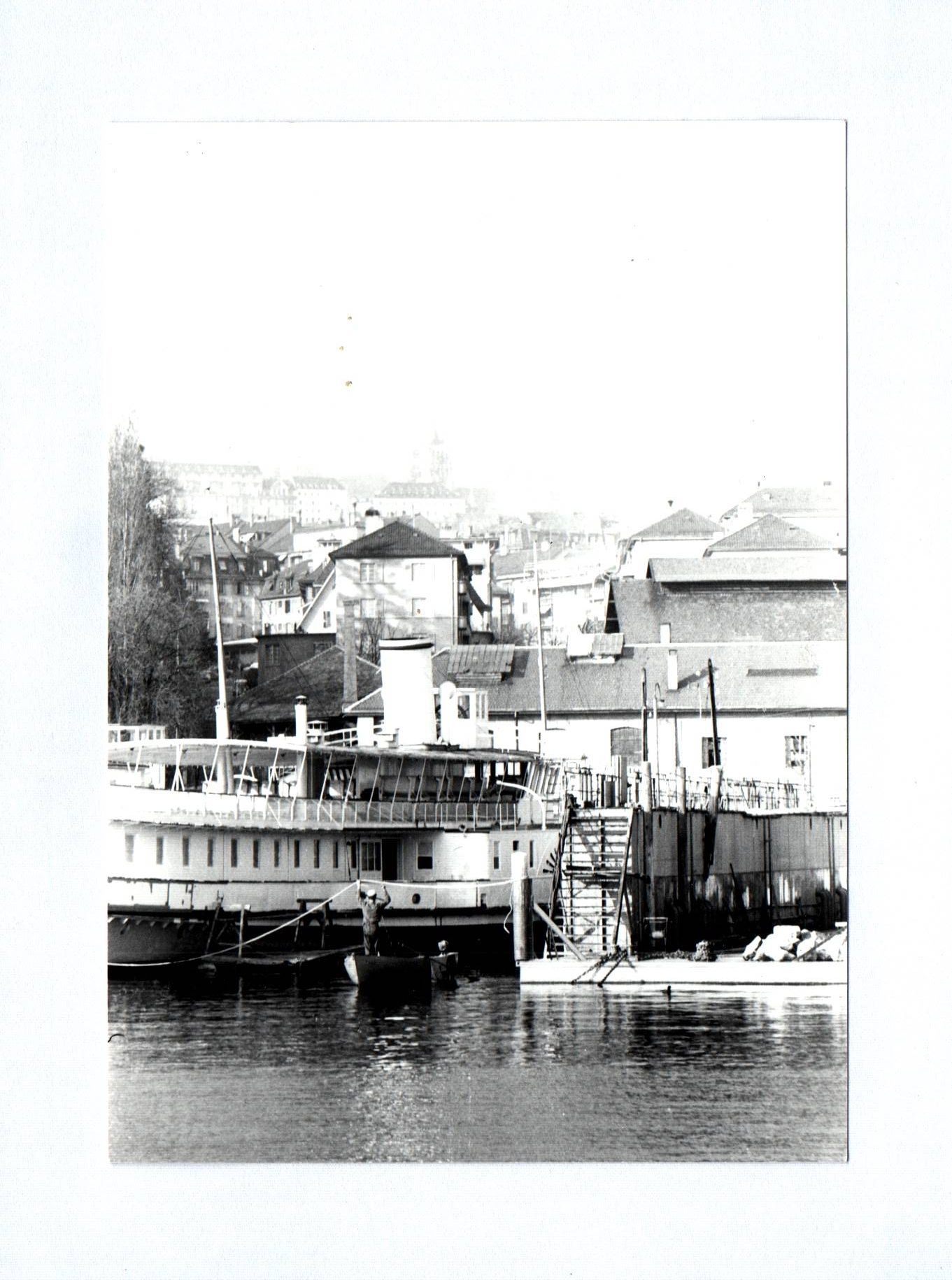 Foto Lausanne Genfer See Raddampfer im Hafen 1965