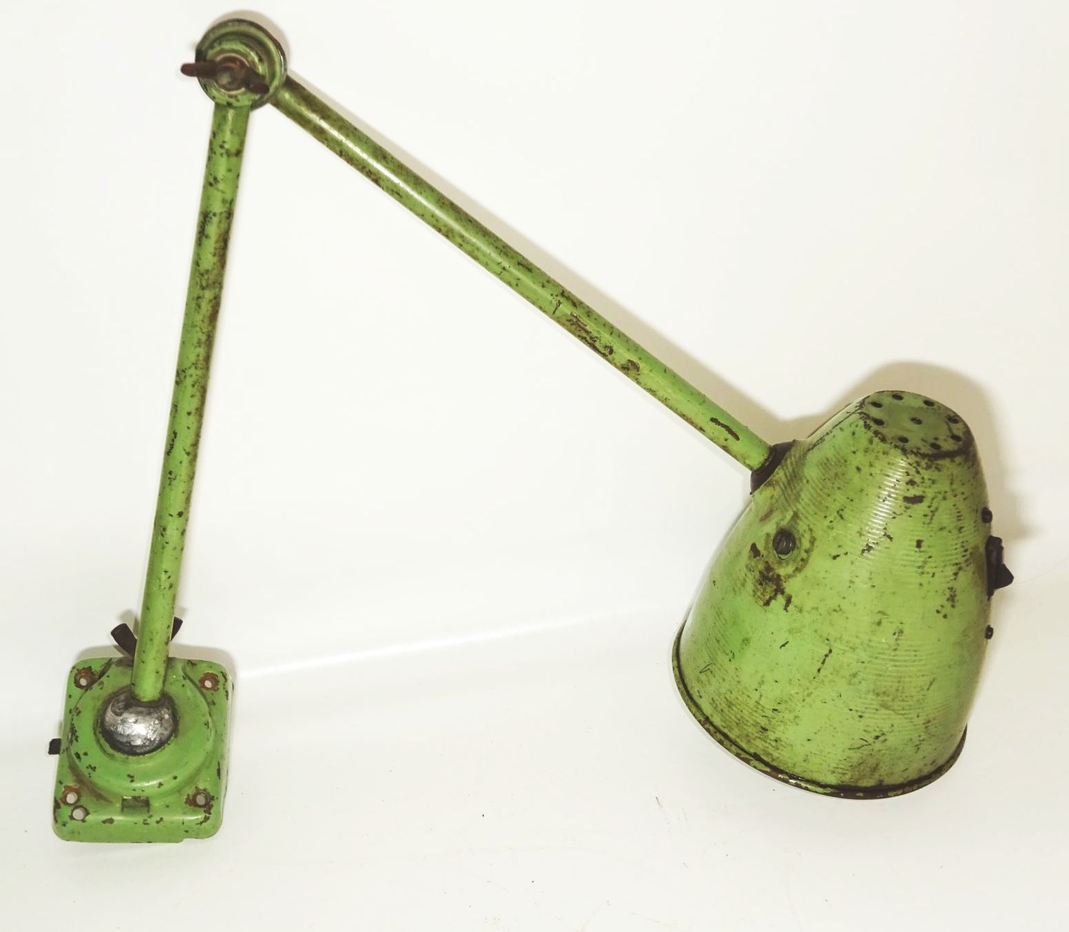 Alte Werkstattlampe Gelenklampe Grün Schalter E27 Lampe Leuchte Metalllampe