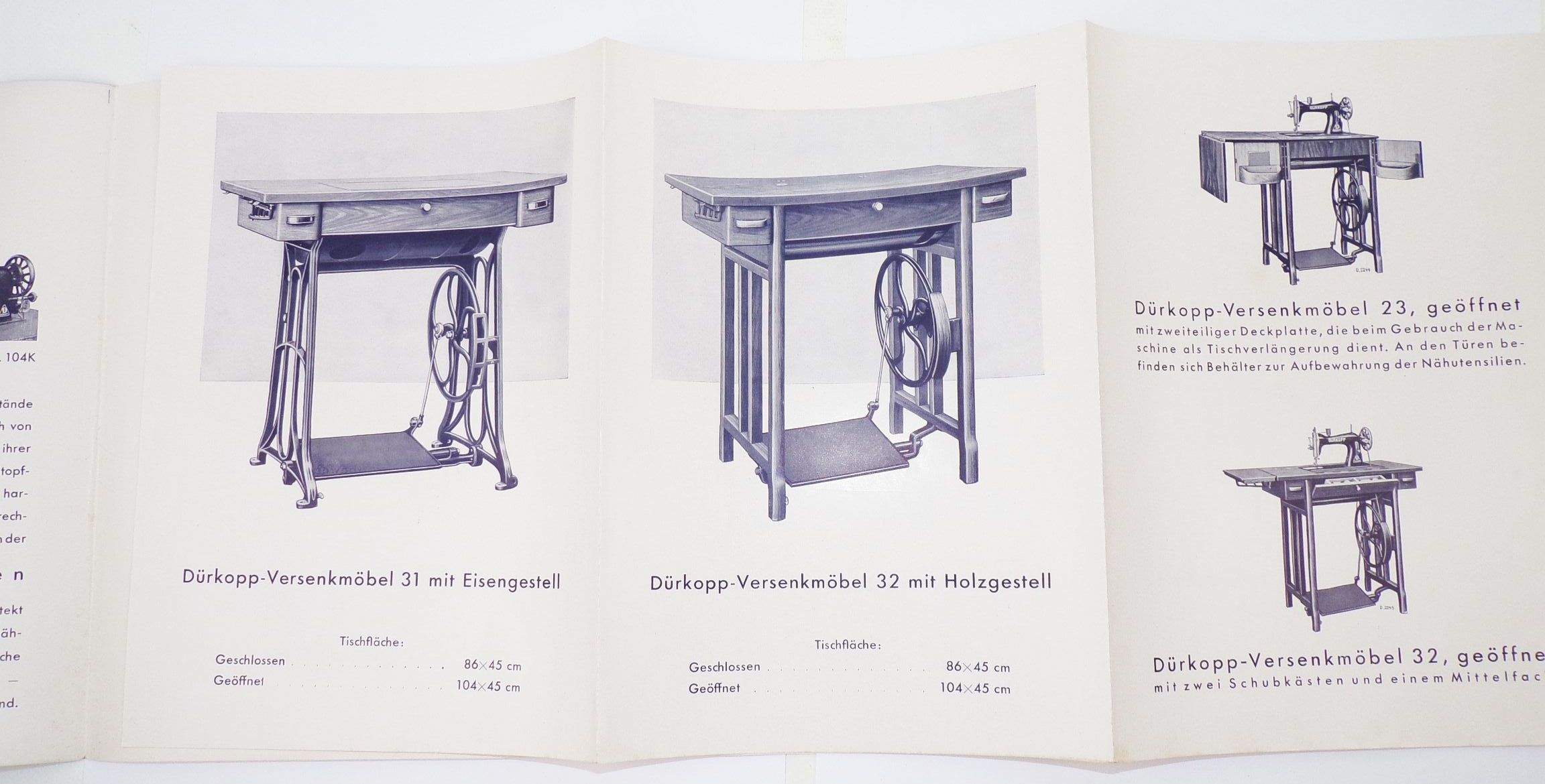 Dürkopp Nähmaschine Prospekt 1930er Duerkopp Druck