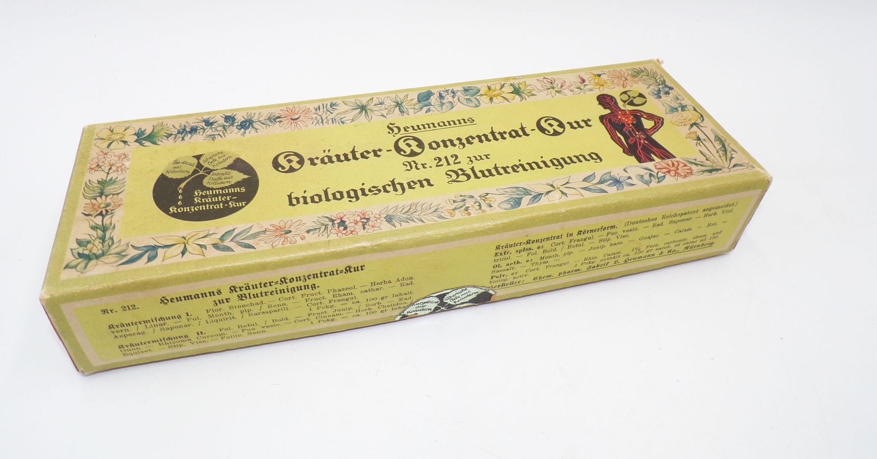 Alte Pappschachtel Heumann Kräuter Konzentrat Kur Medizin 1930er Reklame Sammler Alte Pappschachtel Heumann Kräuter Konzentrat Kur Medizin 1930er Reklame Sammler