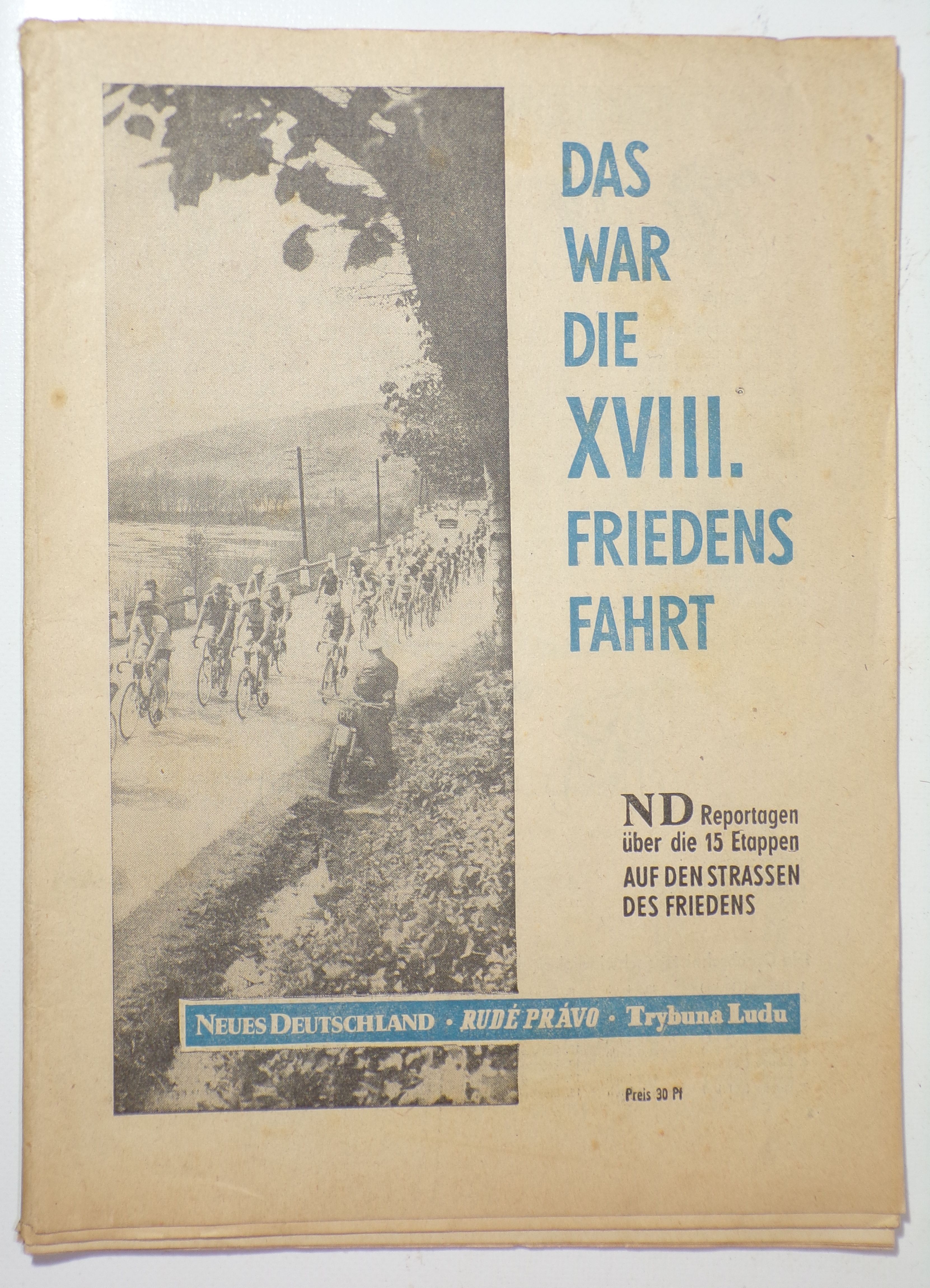 Neues Deutschland Reportage Friedensfahrt 1960er Jahre Auswahl