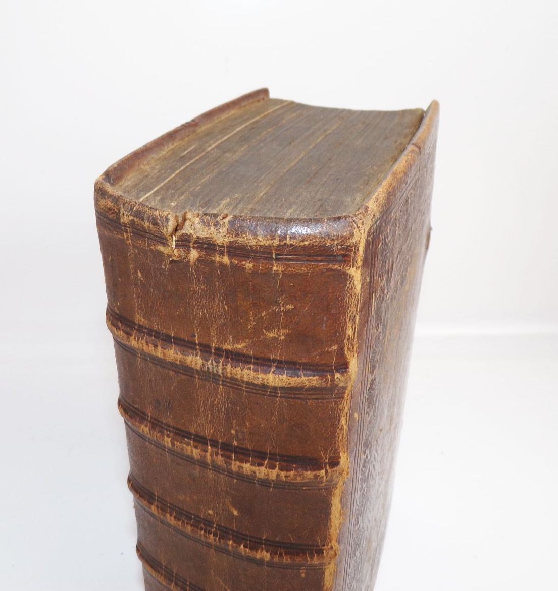 Die Bibel oder die ganze Heilige Schrift 1815 Luther Ledereinband Deko