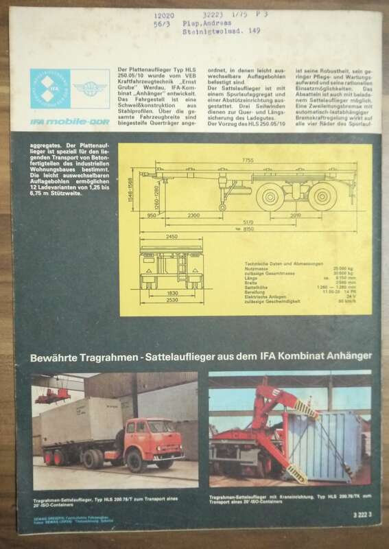 LFT Lüftung und Heizung bei Campinganhängern Mai 1977 Plattenauflieger DDR
