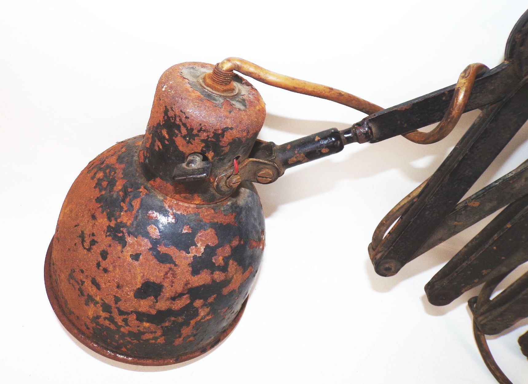 Alte Scherenlampe Werkstattlampe Fabriklampe E27 Vintage Leuchte Alte Scherenlampe Werkstattlampe Fabriklampe E27 Vintage Leuchte