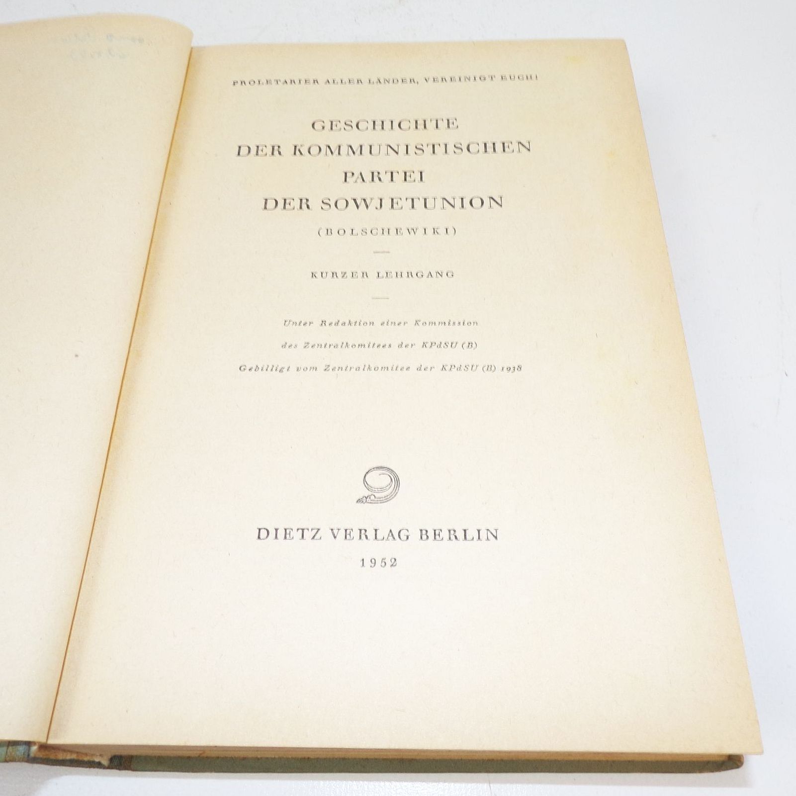 Geschichte der Kommunistischen Partei der Sowjetunion 12 Band 1952 DDR