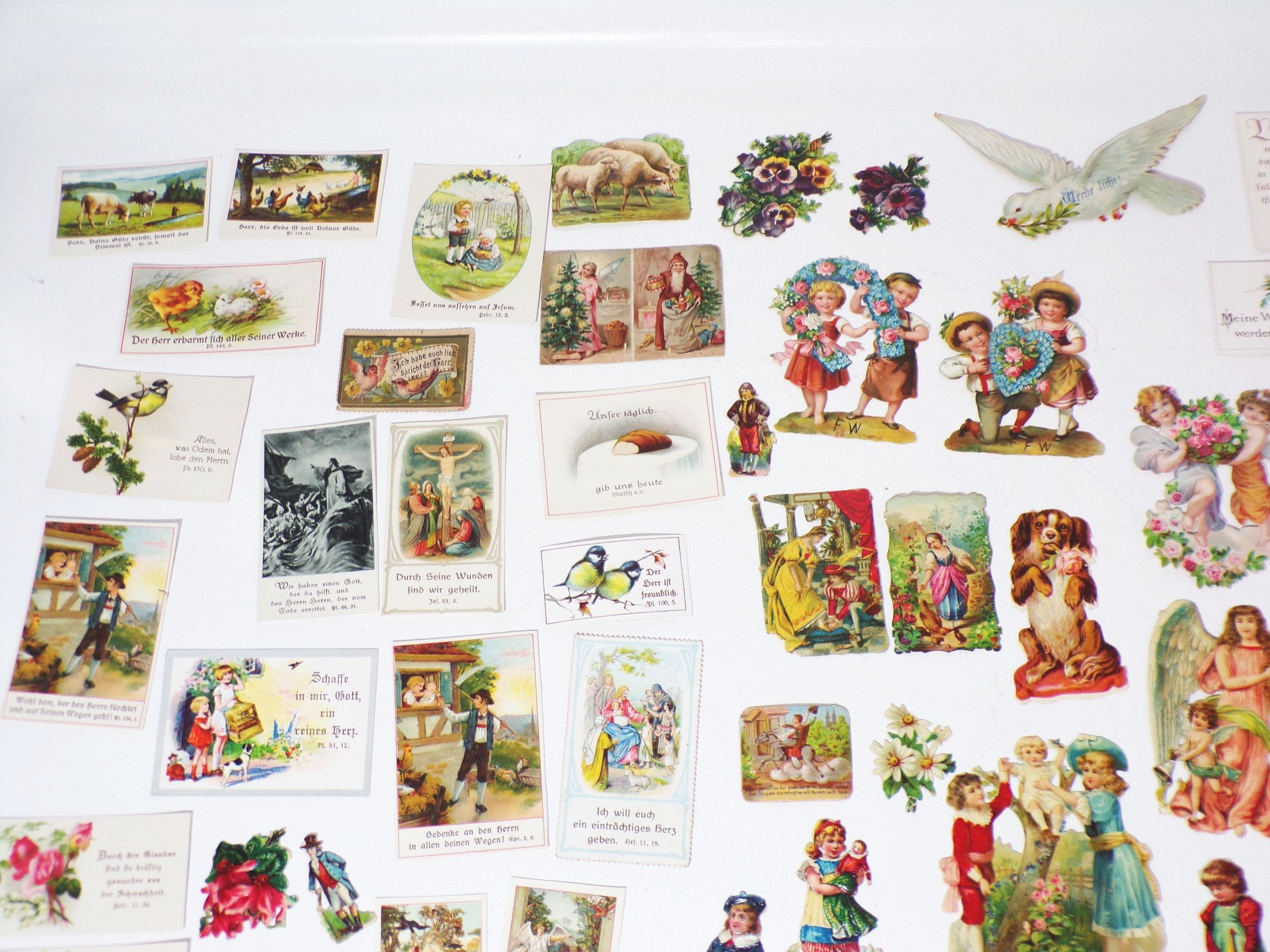 Konvolut alte Oblaten Religionsbilder Stammbuchbilder