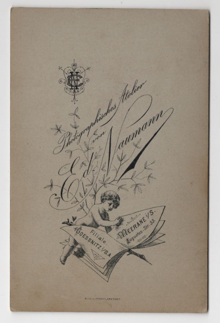 Foto Post Beamter Mützenabzeichen um 1900 Meerane Sachsen