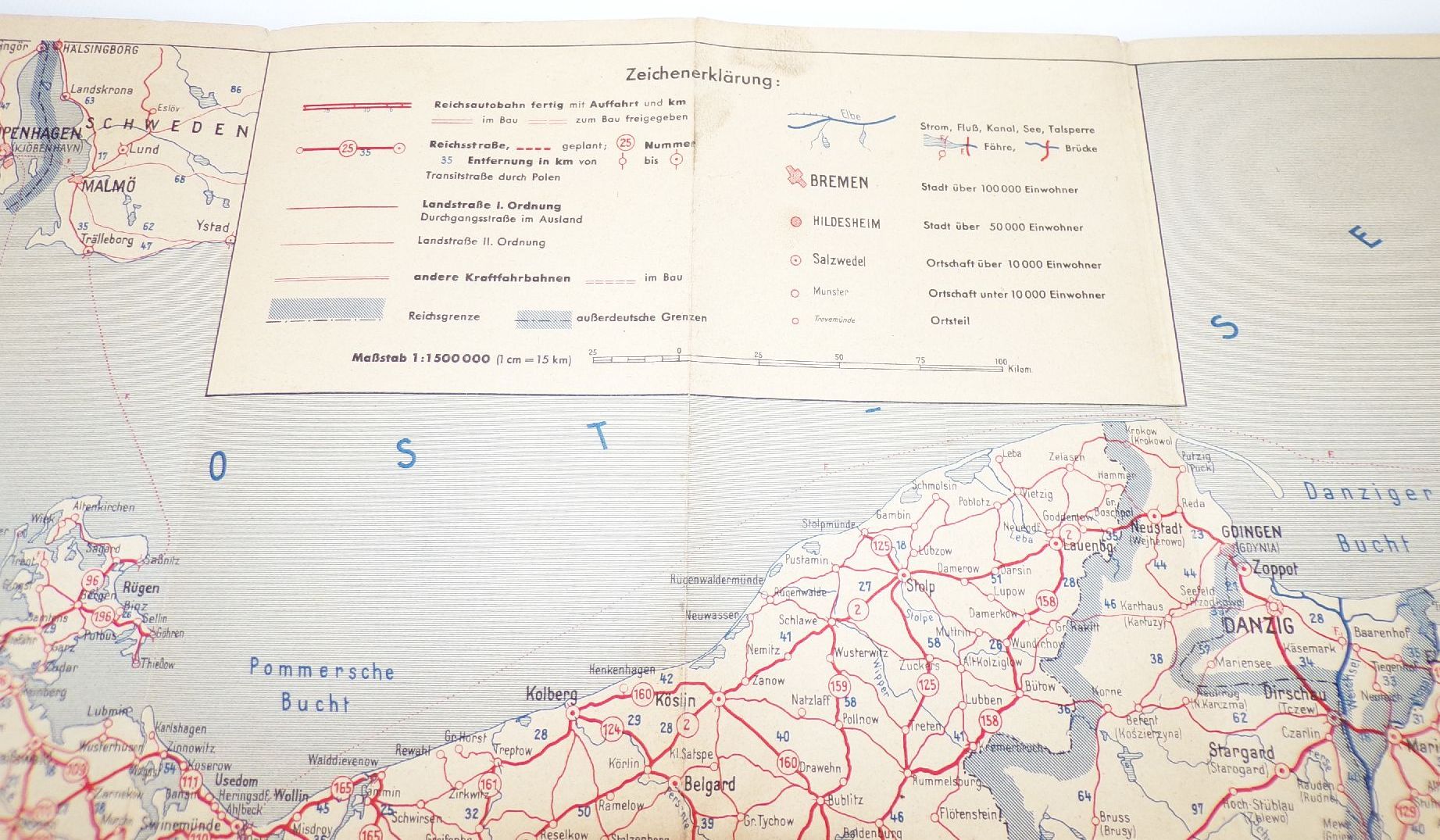 Standard Fernfahrer Karte Deutsches Reich Norden Süden Gebiete Esso 1930 er Standard Fernfahrer Karte Deutsches Reich Norden Süden Gebiete Esso 1930 er