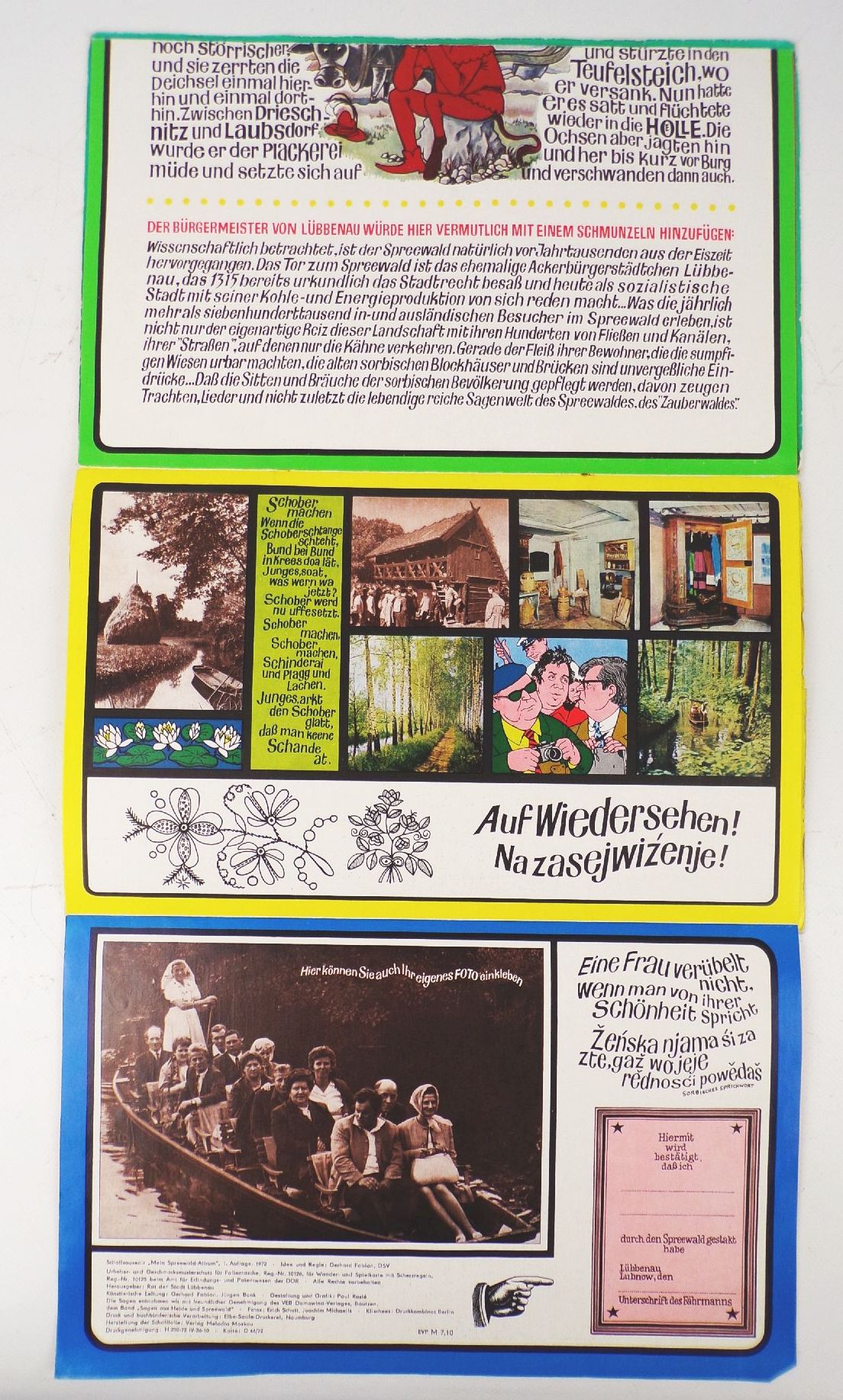 Mein Spreewald Album Brettspiel DDR Schallfolie Lieder Sagen Märchen Humor