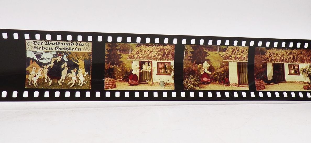 Alter Rollfilm Der Wolf und die 7 Geißlein Bakelitdose 