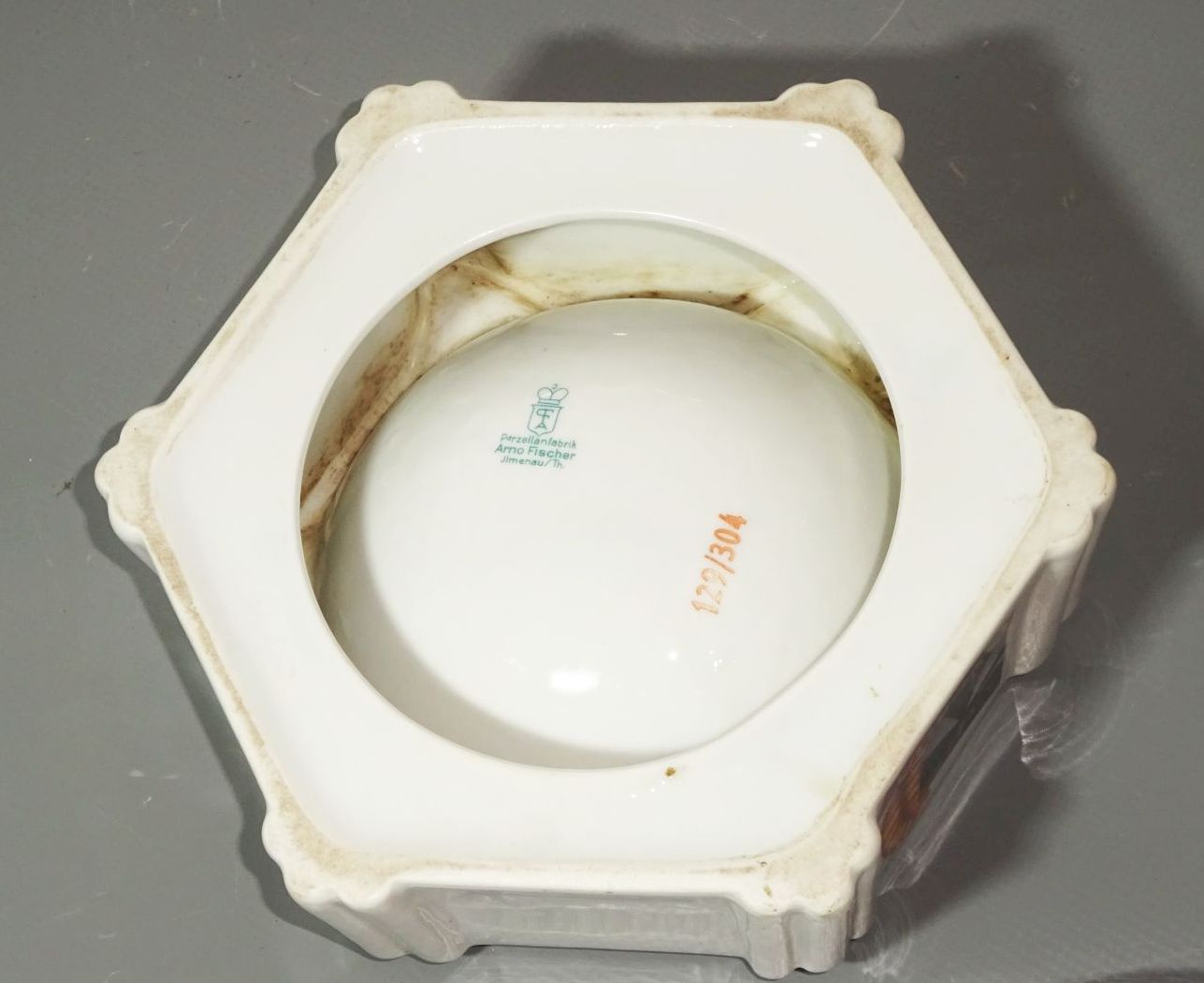 Bayer Ceresan Porzellan Aschenbecher 1930er 