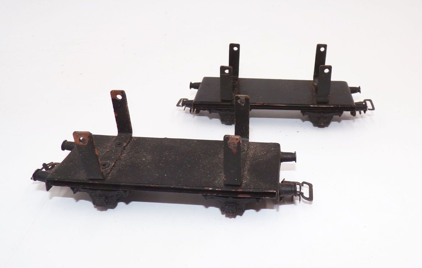 Alte Rungenwagen H0 Metall 2 Stück wohl Gützold Schicht frühes Piko