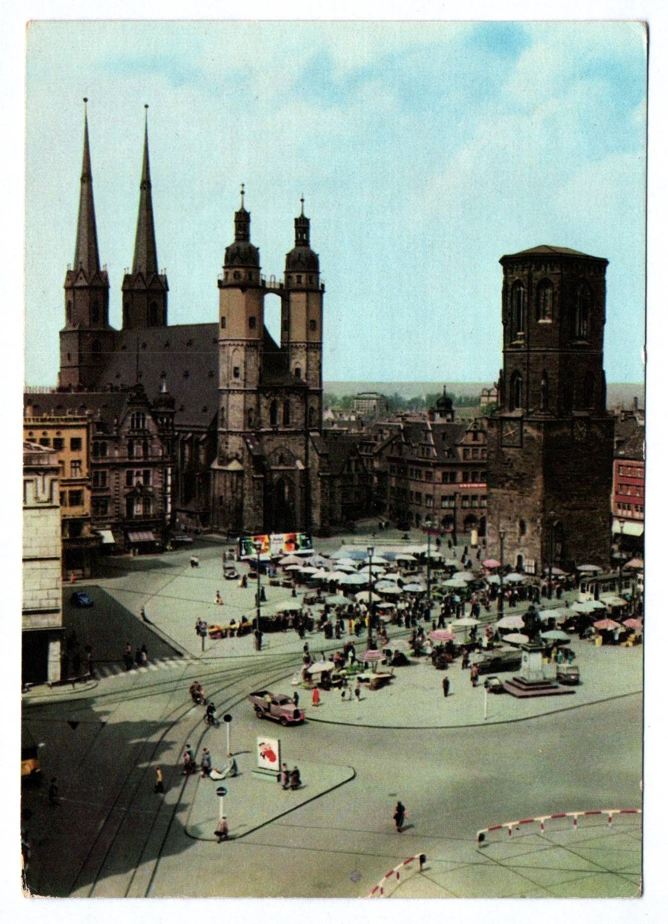 Foto Ak Halle Saale Markt 1962 Foto Ak Halle Saale Markt 1962