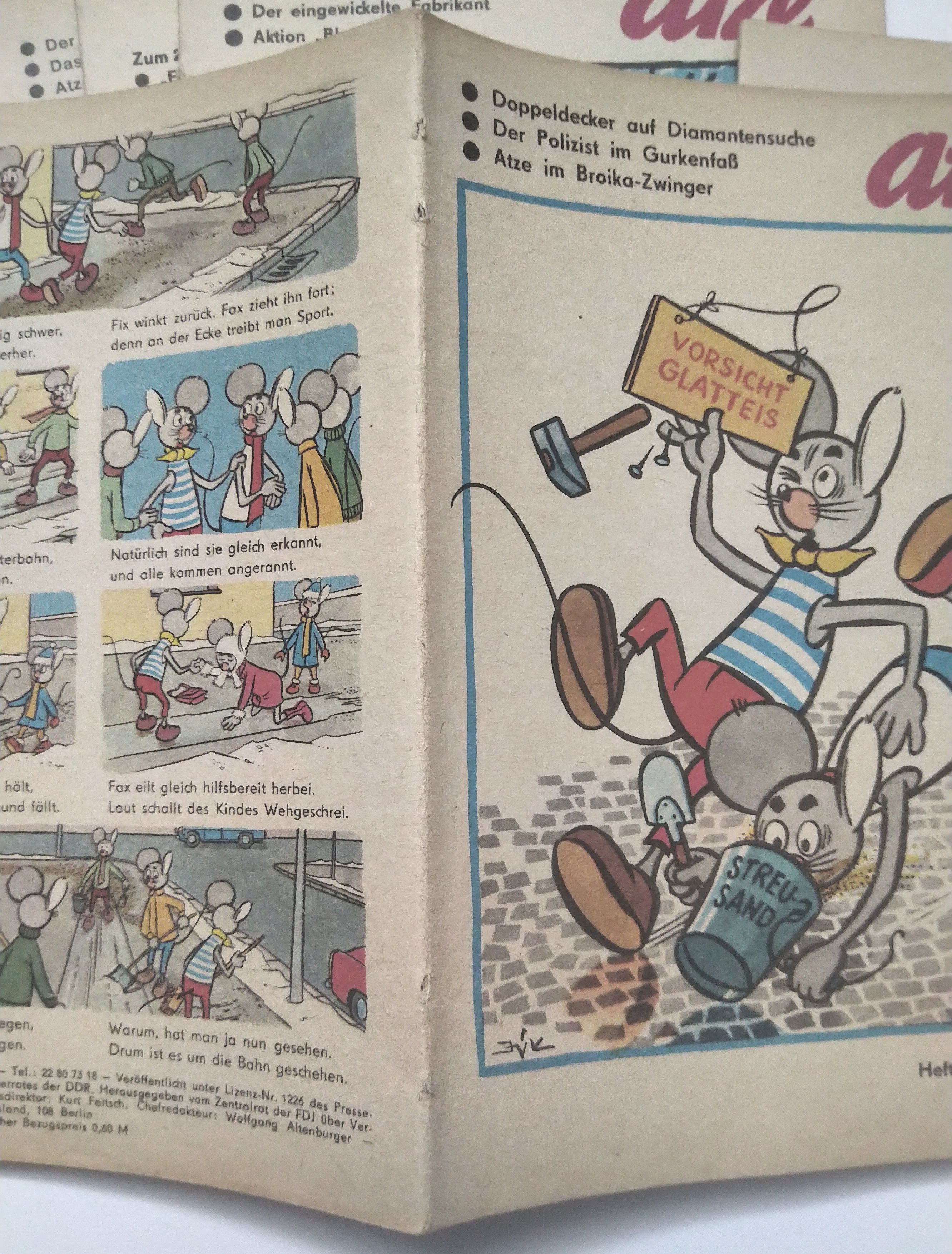 Atze Comic Jahrgang 12 Hefte Kinder DDR 1970