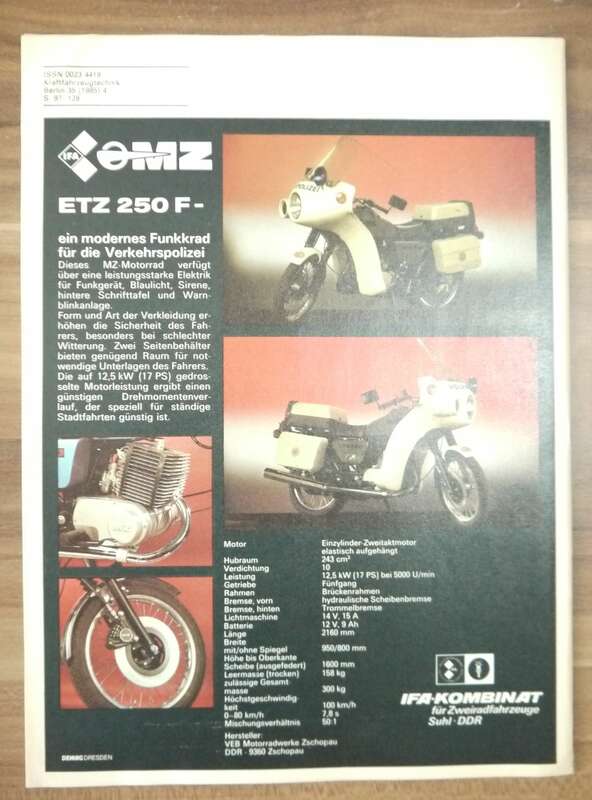 KFT Heft April 1985 Simson Leichtkraftrad S 70 C Fahrbericht S 70 E II IFA Mobile