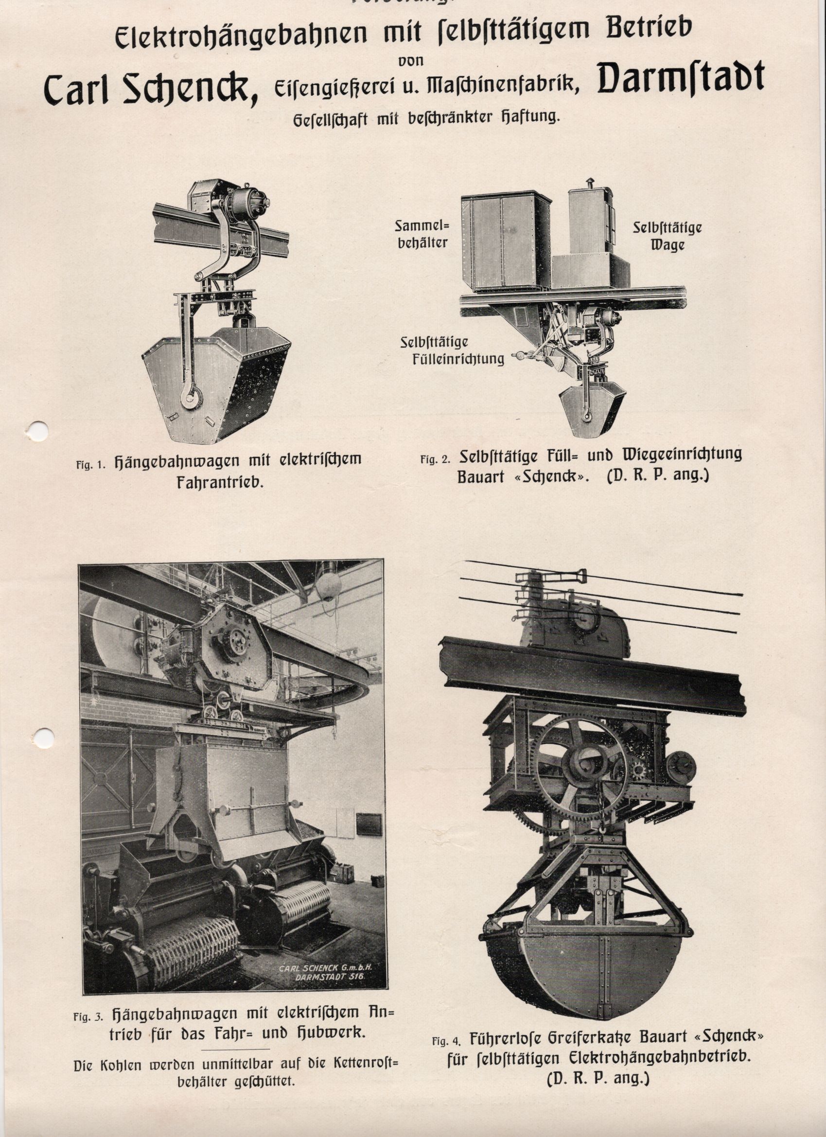 Carl Schenck Eisengießerei Maschinenfabrik Darmstadt Kran um 1910