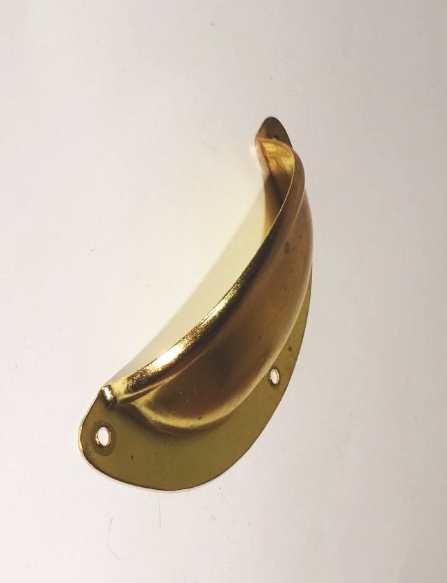 Schalengriff Schalengriff Messingfarben Möbelbeschlag Schubladengriff DDR vintage