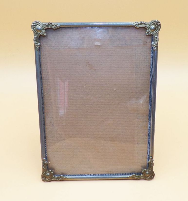 Alter Bilderrahmen Stehbilderrahmen Metall Art Deco Vintage