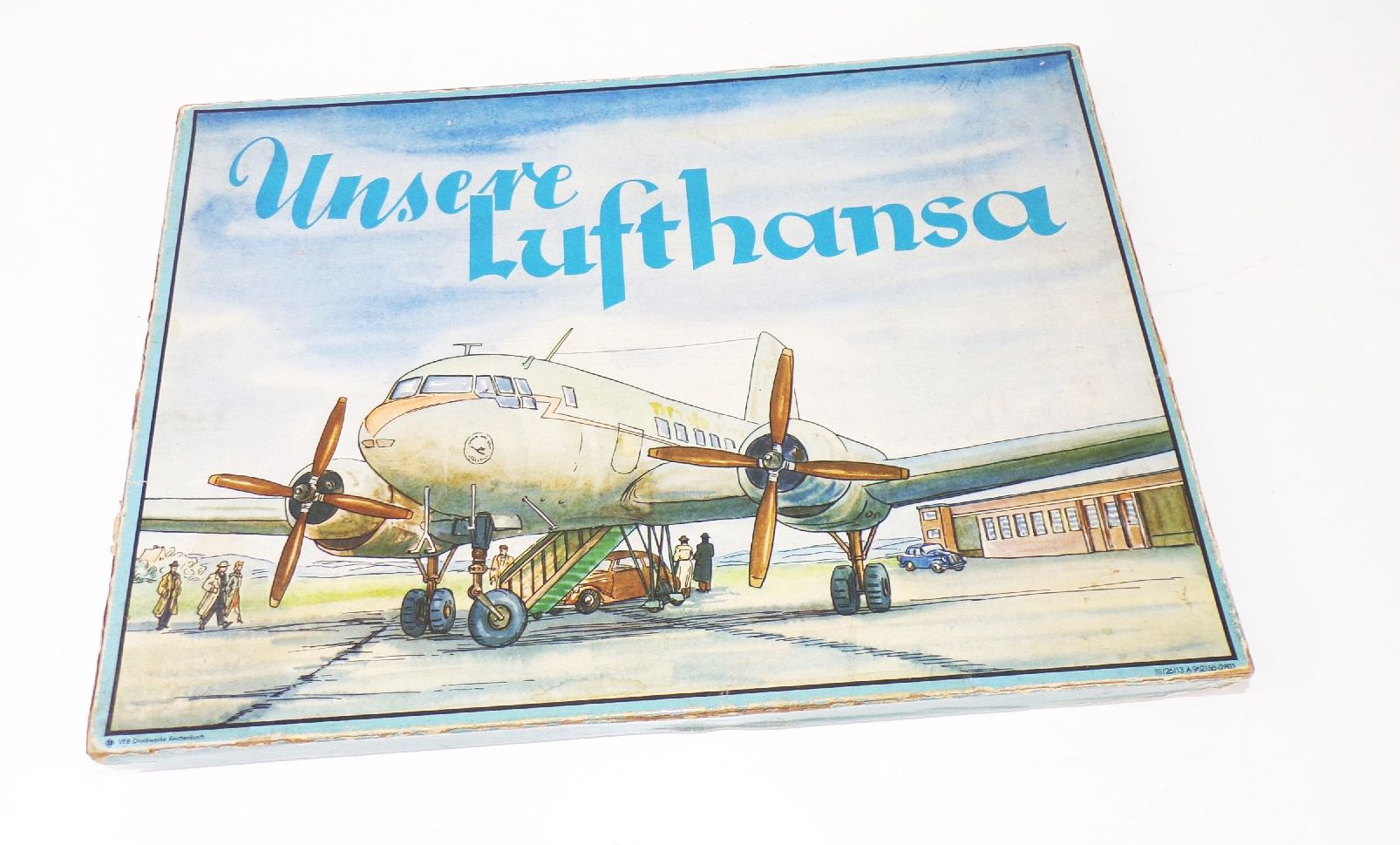 Unsere Lufthansa Brettspiel 1958 DDR Flugzeuge 