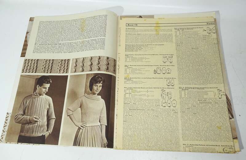 9 St  alte Handarbeit Mode Zeitschriften DDR mit Schnittmusterbögen vintage 