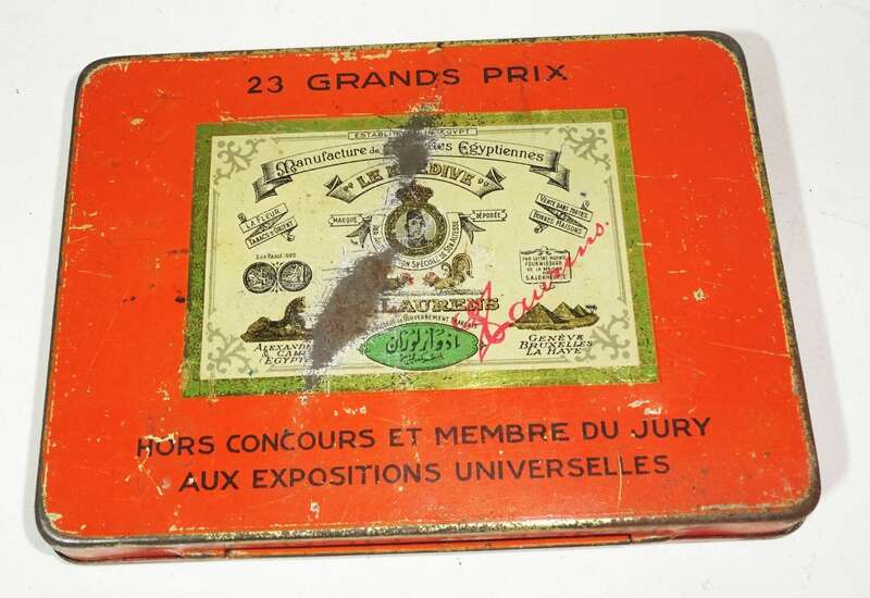 Prince of Monaco Ed Laurens Zigarettendose Blechdose Werbung 