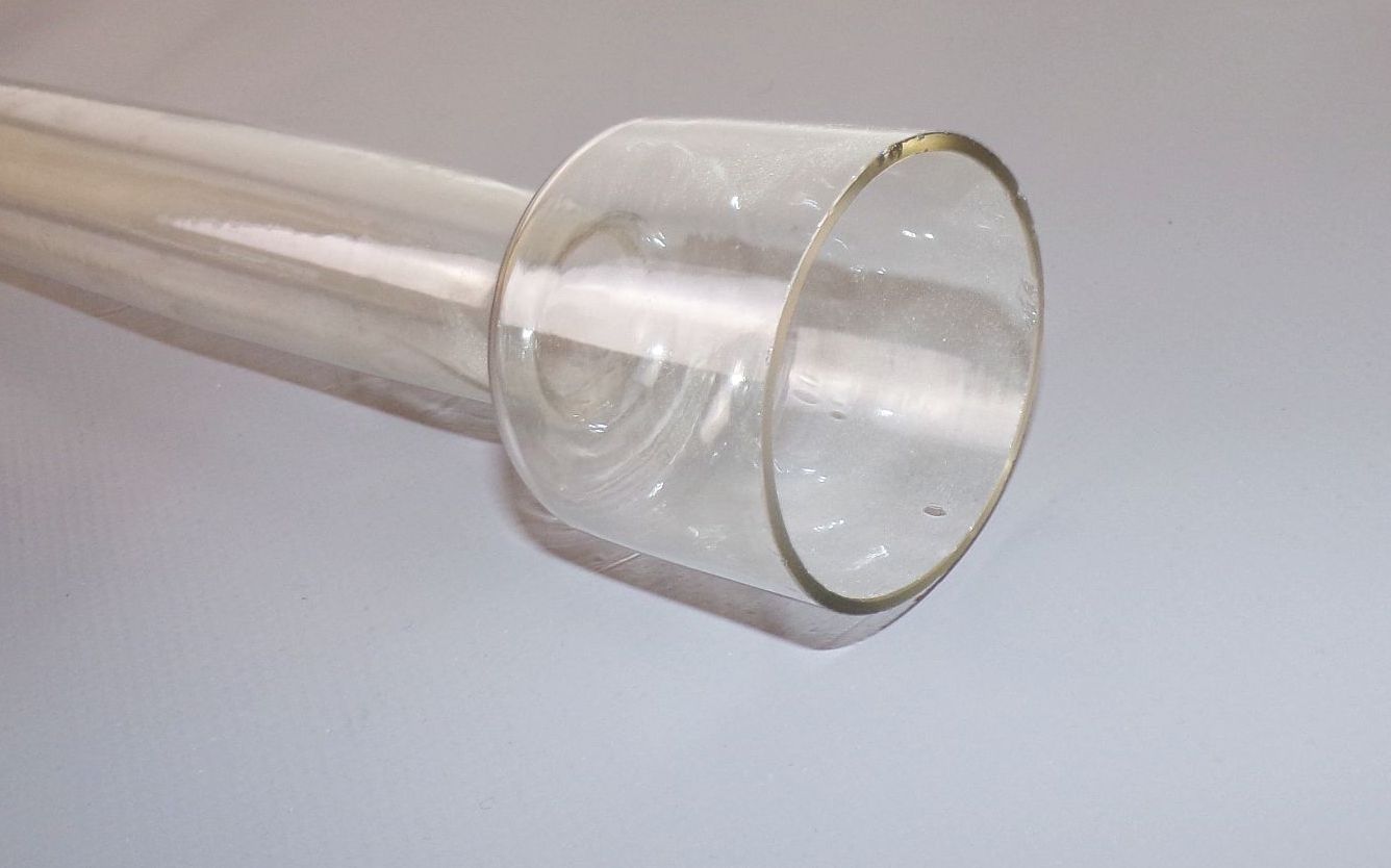 Alter Glaszylinder für Petroleumlampe Aufnahme 53 mm Ersatzglas 
