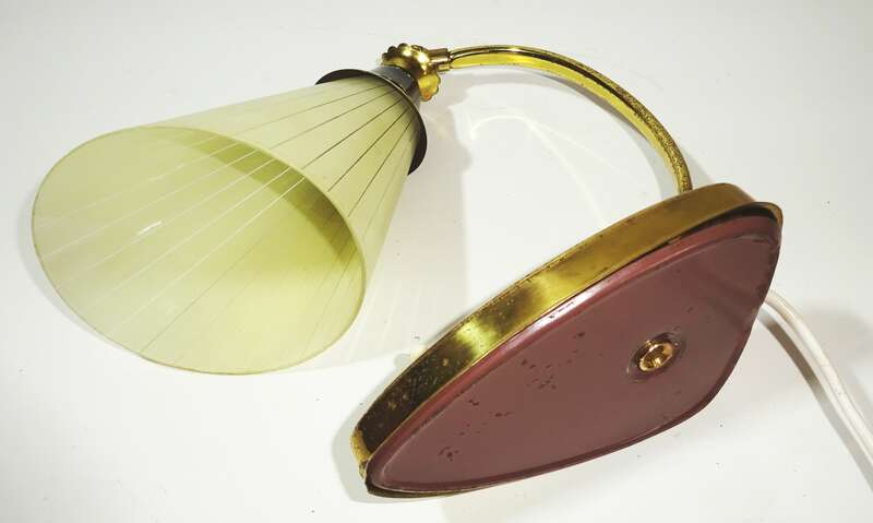 Alte Tischlampe Nachttischlampe Tütenlampe Mid Century 1950er 1960er 
